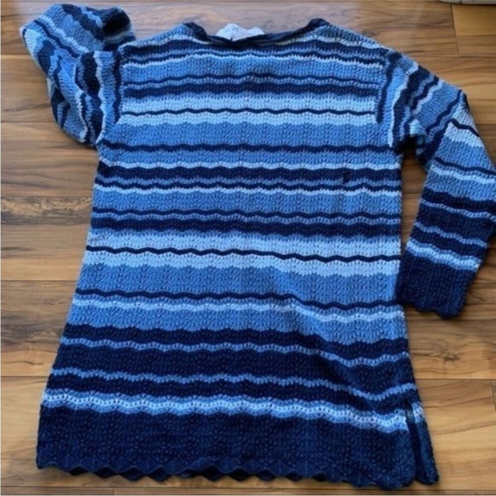 Diane von furstenberg vintage cozy Blue Knit Sweater S